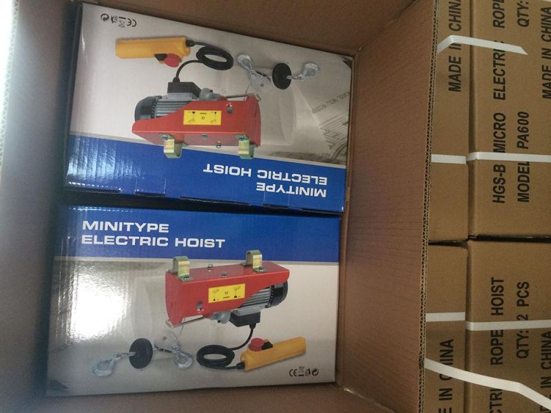 CE Certifiate High Quality PA Type Mini Electric Wire Rope Hoist and Chain Block and Electric Chain Hoist