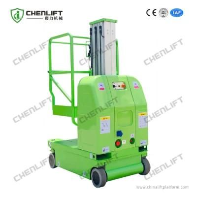 6m Electric Vetical Lift Platform Single Mast Aluminum Alloy Lift