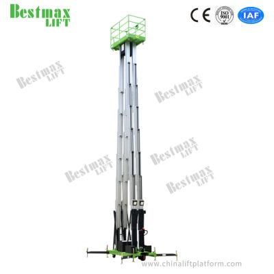 Me Series Triple Mast Manual Pushing Vertical Lift with 14m Platform Height