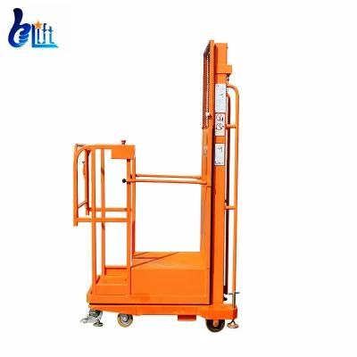 5m 6m Mobile Goods Lifting Machine Electric Aerial Stock Picker Lift
