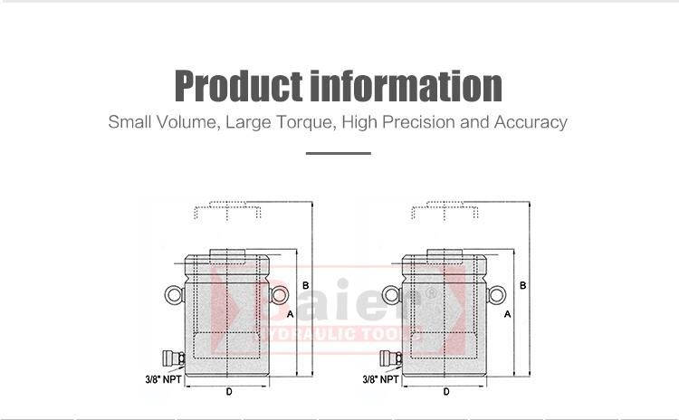 1080 Ton High Tonnage Single Acting Hollow Plunger Hydraulic Jack Cll