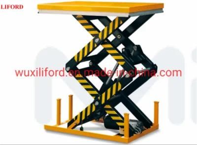 Customized Electric Hydraulic in-Ground Material Double Scissor Lift Table
