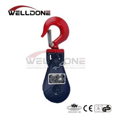 H418 Light Type Champion Snatch Block Single Sheave with Hook Swivel Hook Block Cable Pulley Block