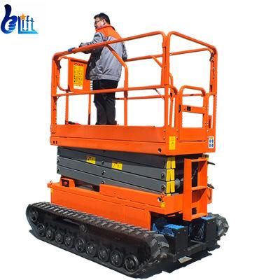 Electric Motor Drive Crawler Self Propelled Scissor Machine Lifting