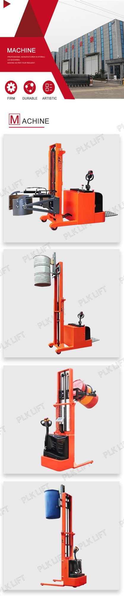 CE Electric Mobile Drum Lifter Grabs for Moving Rotating Oil Drums