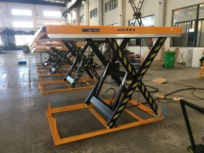 1500kg Capacity Large Lift Table with Guardrail &amp; Slope