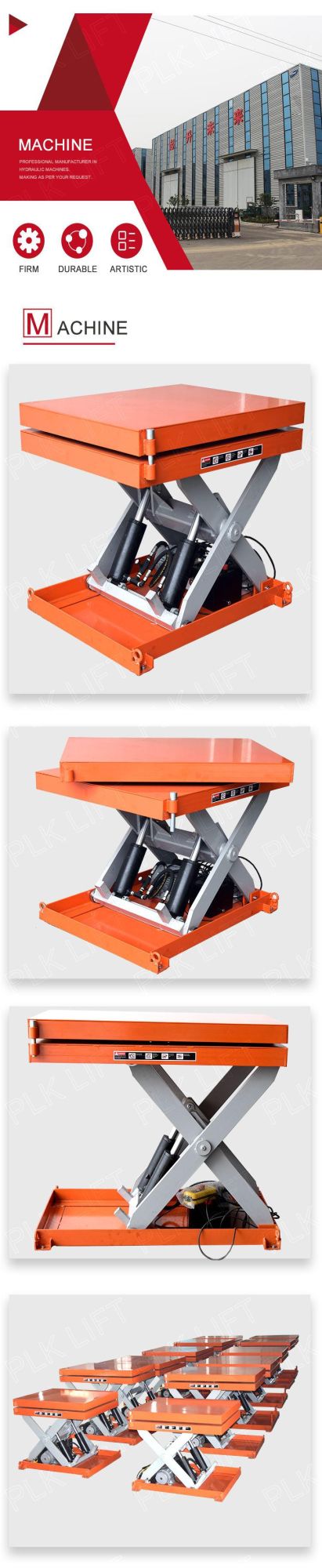 CE Certified Rotary Deck Hydraulic Scissor Lift Table