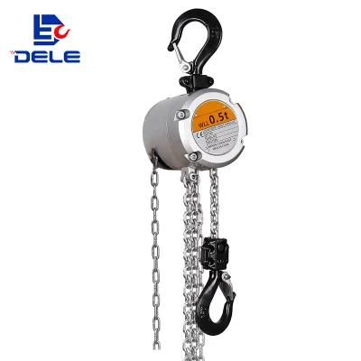 0.5t Mini Aluminum Alloy Chain Hoist Hand Manual Chain Hoist