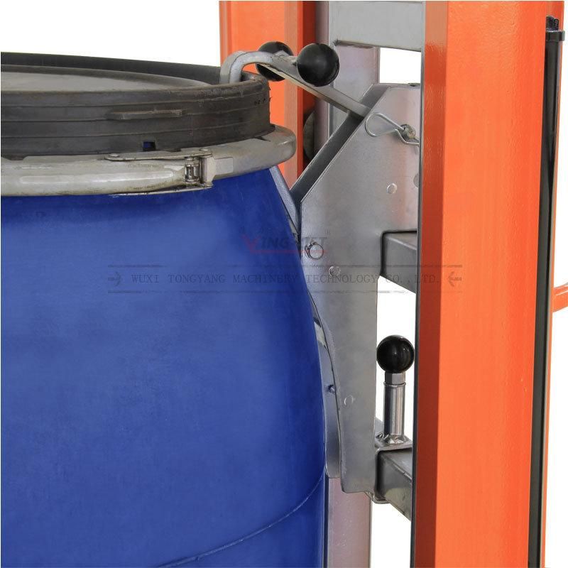China Manufacturer Supply Manual Hydraulic Drum Stacker with Loading Capacity 380kg for Sales