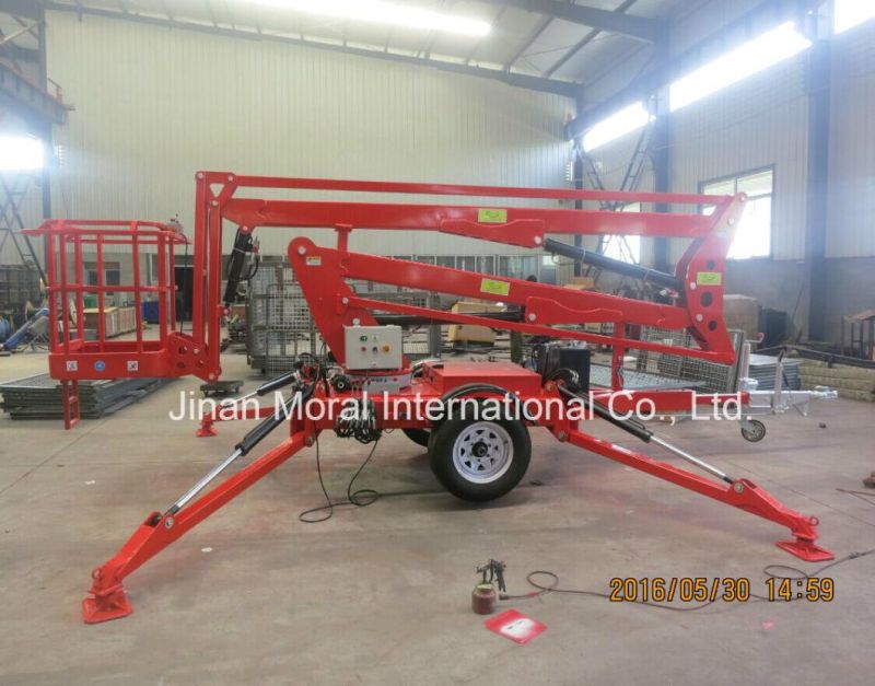 Aerial Hydraulic Towable Trailed Telescoping Boom Lift for Sale