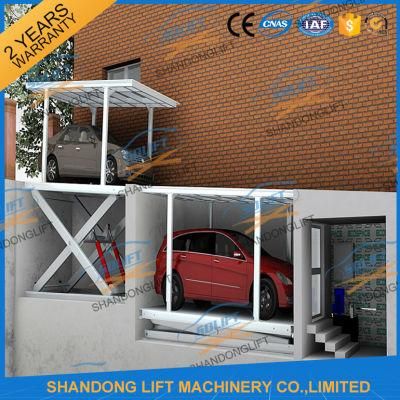 Home Garage Double Level Scissor Type Car Parking Lift