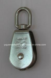 Stainless Steel Swivel Eye Single Sheave Mini Pulley Block