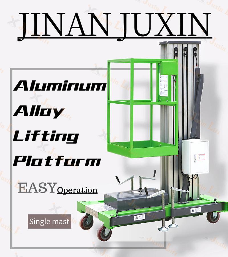 100kg 200kg One Man Lift Aerial Work Platform Aluminium Goods Lift