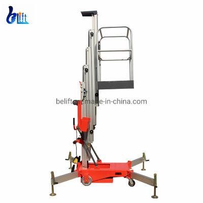 7-14m Portable Aluminum Electric Jlg Genie Single Mast Man Aerial Work Platform Lifts