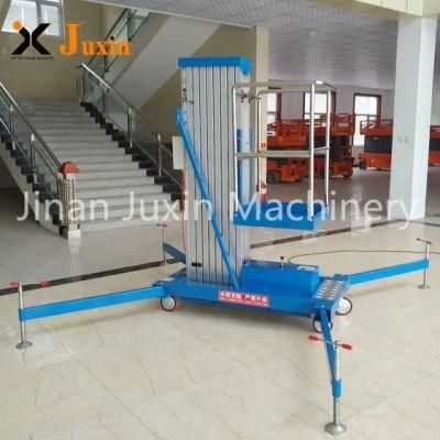100kg 4-10m New Design Single Mast Hydraulic Mobile Aluminum Alloy Vertical Aerial Work Lift Platform for Sale