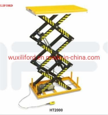 Heavy Duty 2000kg Stationary Electric Hydraulic Scissor Lift Table Ht2000