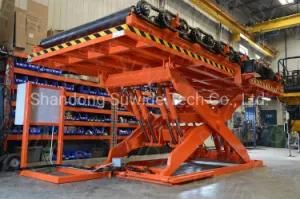 Customizable Hydraulic Stationary Lift Table Electric Fixed Warehouse Scissor Loading Dock Lift with Roller Conveyor for Workshop