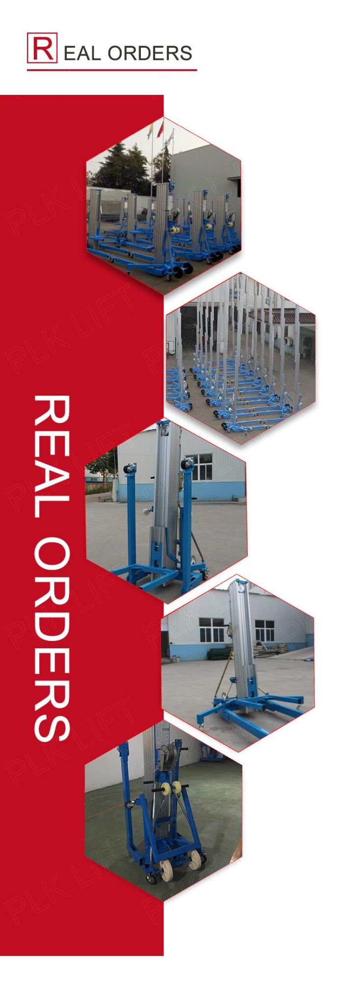 High Quality Manual Aluminum Alloy Work Platform Lift