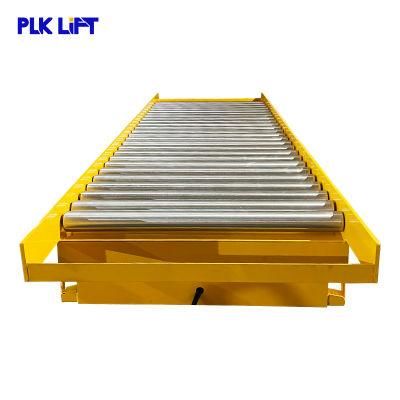 Industrial Pallet Lifter Cargo Scissor Lift with Rollers