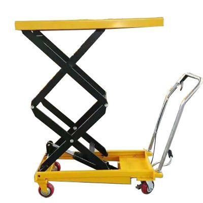 Advanced Technology Platform Manual Hydraulic Scissor Table Lifter with Wheels