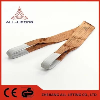 6t Eye-Eye Polyester Flat Woven Duplex Industrial Lifting Webbing Sling Belt