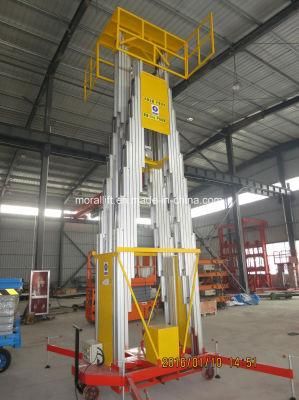 Single Mast Aluminum Alloy Aerial Work Platform with Supporting Legs