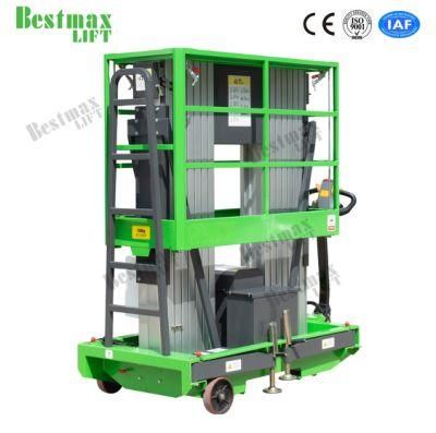 10m Aluminum Alloy Aerial Work Platform Double Mast Vertical Lift