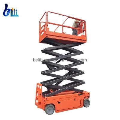 EU Standards 300kg 12m Hydraulic Aerial Manlift Electric Scissor Lift