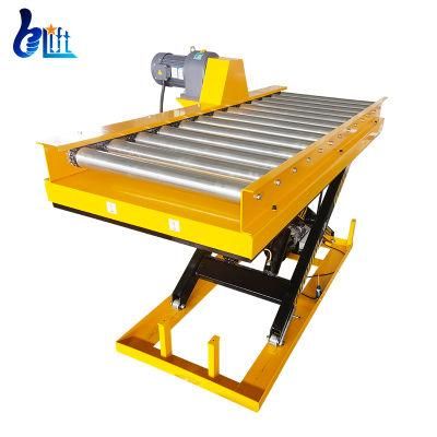 Electric Lift Platform Construct Lift Hydraulic Scissor Lifts with Rollers