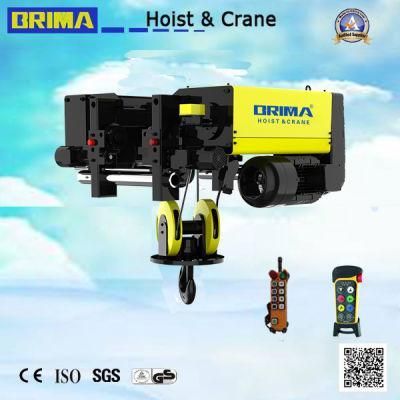 3200kg 6m Lifting European Electric Wire Rope Hoist Single Girder