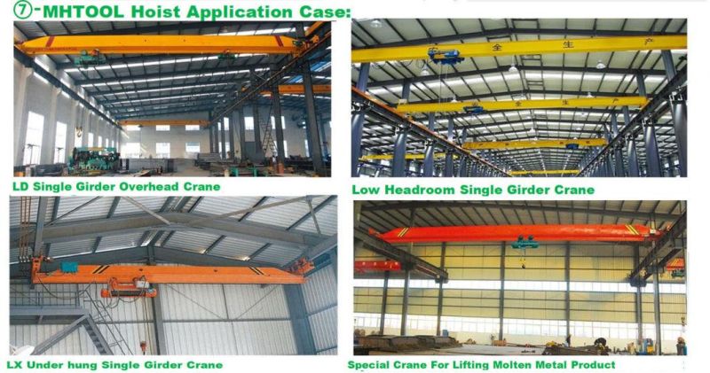 CD1 MD1 20ton Electric Wire Rope Hoist Electric Winch for Crane by Ce Certificate
