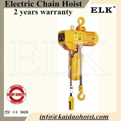 1ton Dual Speed Electric Chain Hoist with Hook