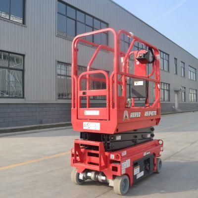 Self Propelled 320kg Mobile Aerial Working Platform Hydraulic Electric Scissor Lift