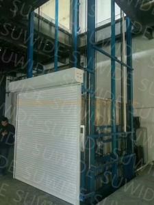 Customizable Vertical Guide Rail Lift Hydraulic Cargo Lift Warehouse Freight Elevator Electric Goods Lift Platform with Shutter Door