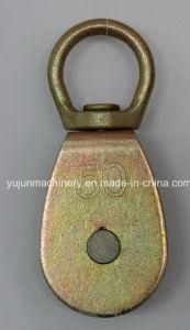 Zinc Plated Steel Pulley Single Sheave Swivel Eye Snatch Block