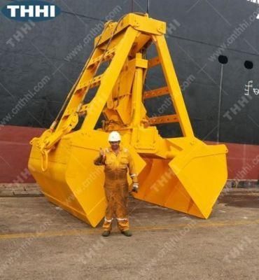 Vessel Clamshell Grab Bucket Steel Structure High Load Bearing Capacity