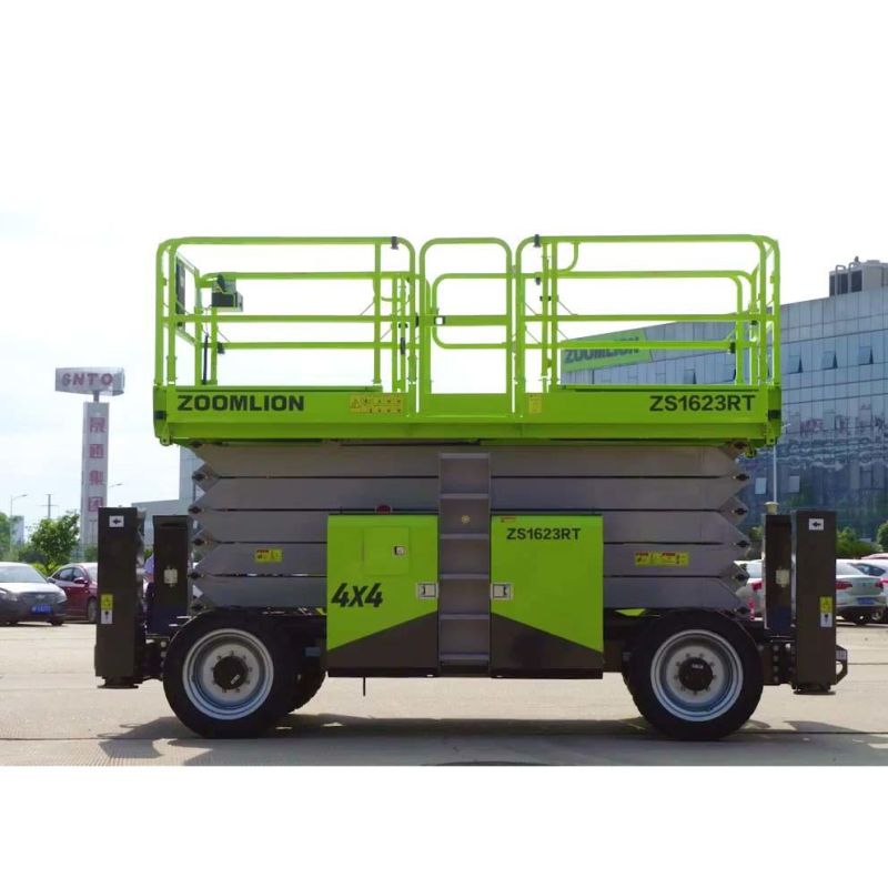 Zs1623rt 18m Zoomlion Diesel Rough Terrain Scissor Lifts Price for Sale