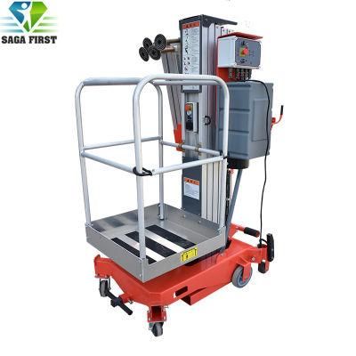 6m-10m Single Mast Aluminum Electric Vertical Mini Portable Lift Platform