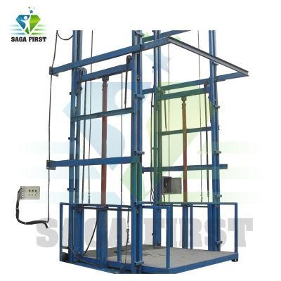 Customize Indoor Outdoor Use Guide Rail Elevator Cargo Lift