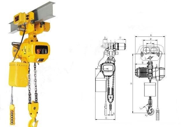 Electric Hoist 5 Ton Hsy Series, 380V 220V Chain Block