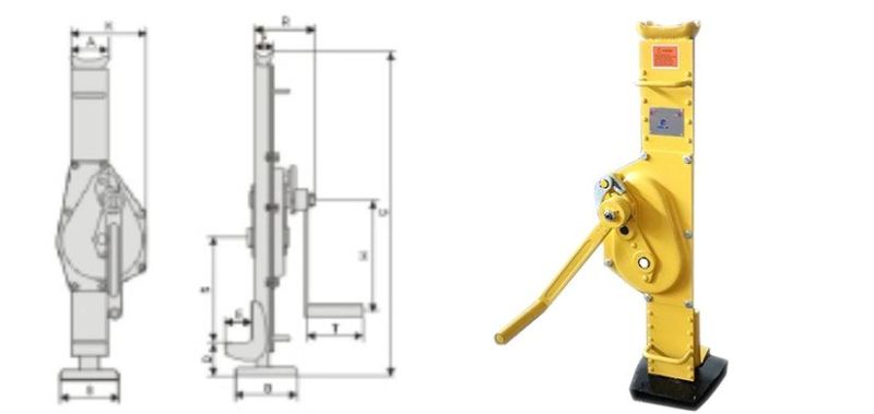 High Quality Handle 20t Mechanical Sheel Jack Lifting Jack Lifting Equipment