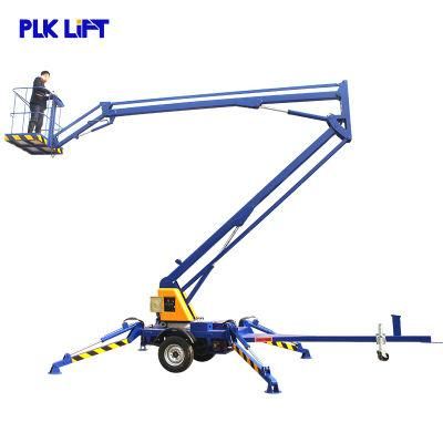 Towable Articulated Telescopic Hydraulic Turret Lift for Window Cleaning