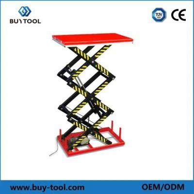 Buytool Top Quality Three Scissor 1t 2t Electric Lift Table