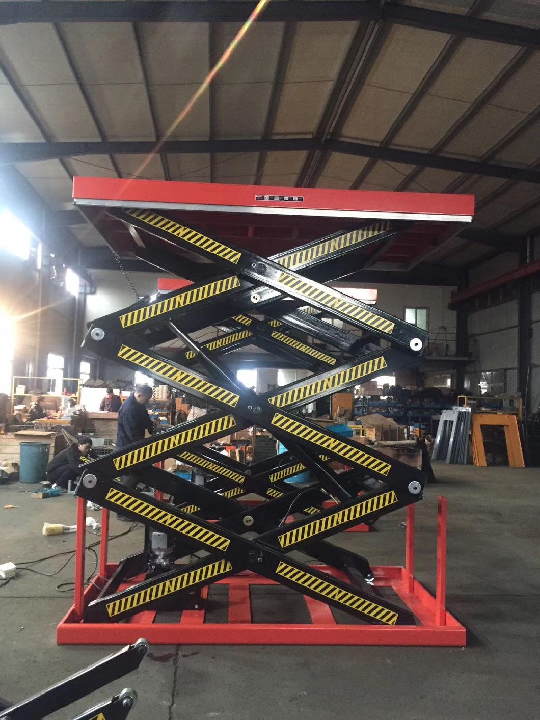Hydraulic Stationary Three Scissor Table Lift with Customized Size