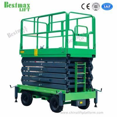 9m Platform Height 1t Load Mobile Scissor Lift Platform