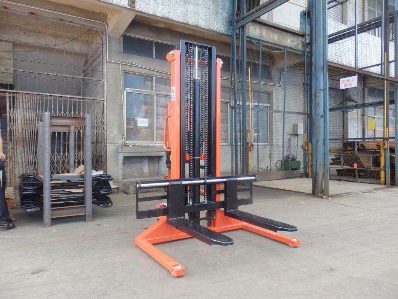 1000kg 1500kg 1ton 2ton Hand/Manual Pallet Stacker Forklift with Wide Legs