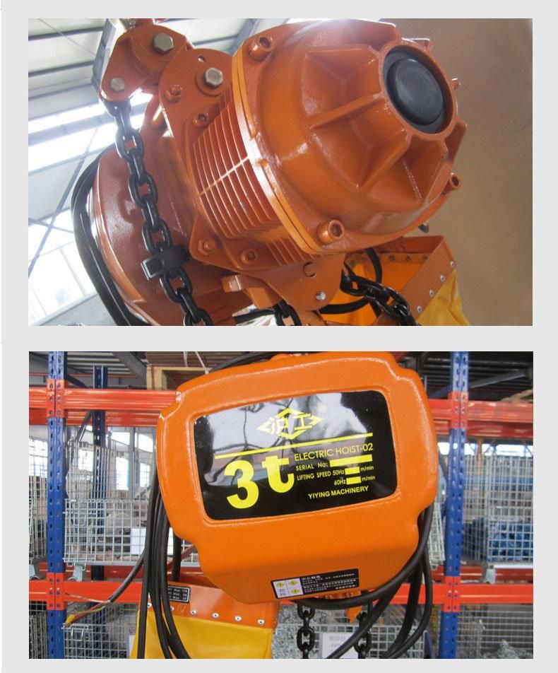 High Quality 1ton Hsy Electric Chain Hoist with Electric Trolley
