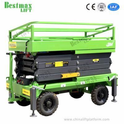 6m Platform Height 1000kg Load Capacity Manual Pushing Lifting Equipment