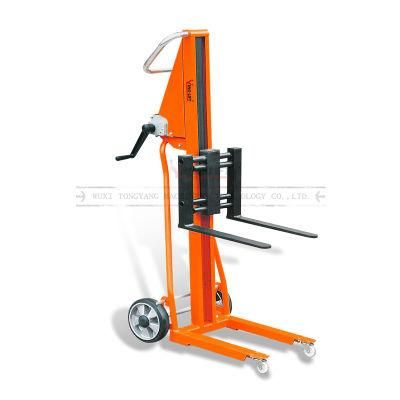 Mini Winch Type Fork Lift Stacker 120kg Capacity