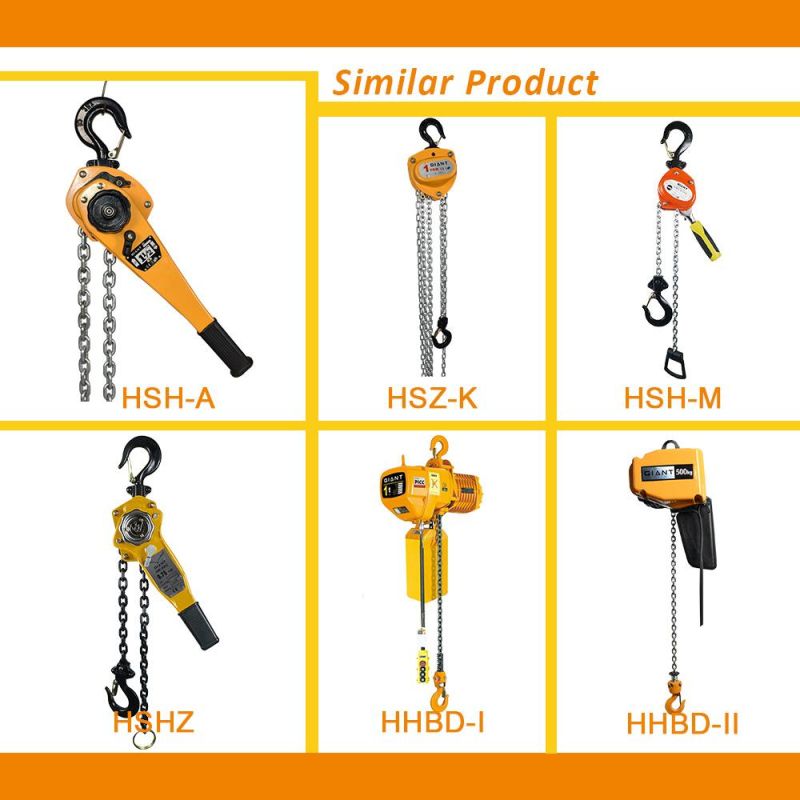 0.75-6t Manual Lever Chain Hoist Crane Hand Lifting Lever Block with Hook CE Certified (HSH-A)
